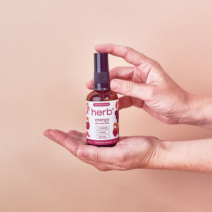 herb+ energy spray <br> cherries & berries <br>  2x 60ml <br> 1 month supply